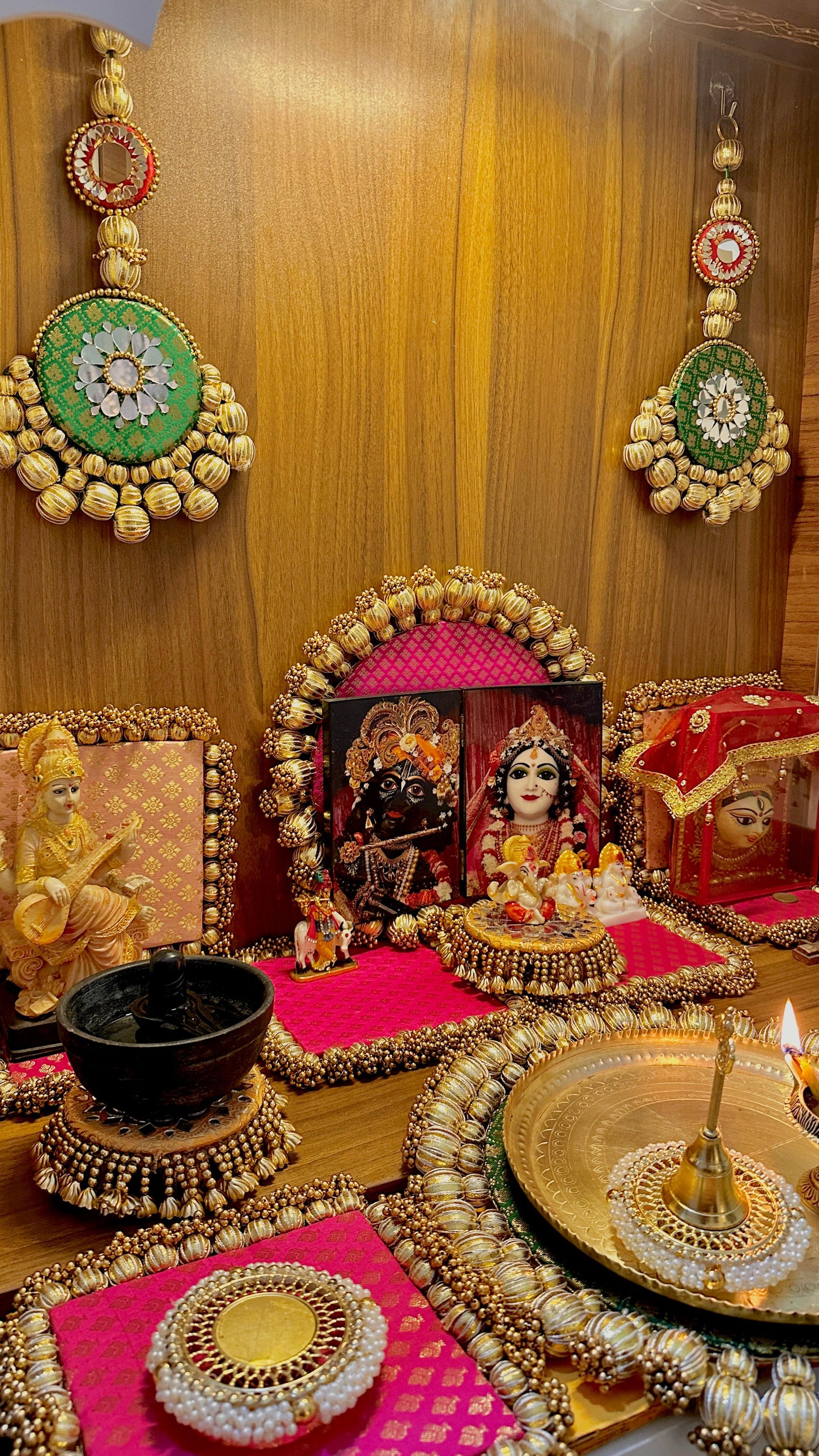 Roma _Roopaul x Decorchidiya – Full Mandir Decor Set (12 pcs, Mandir not included)