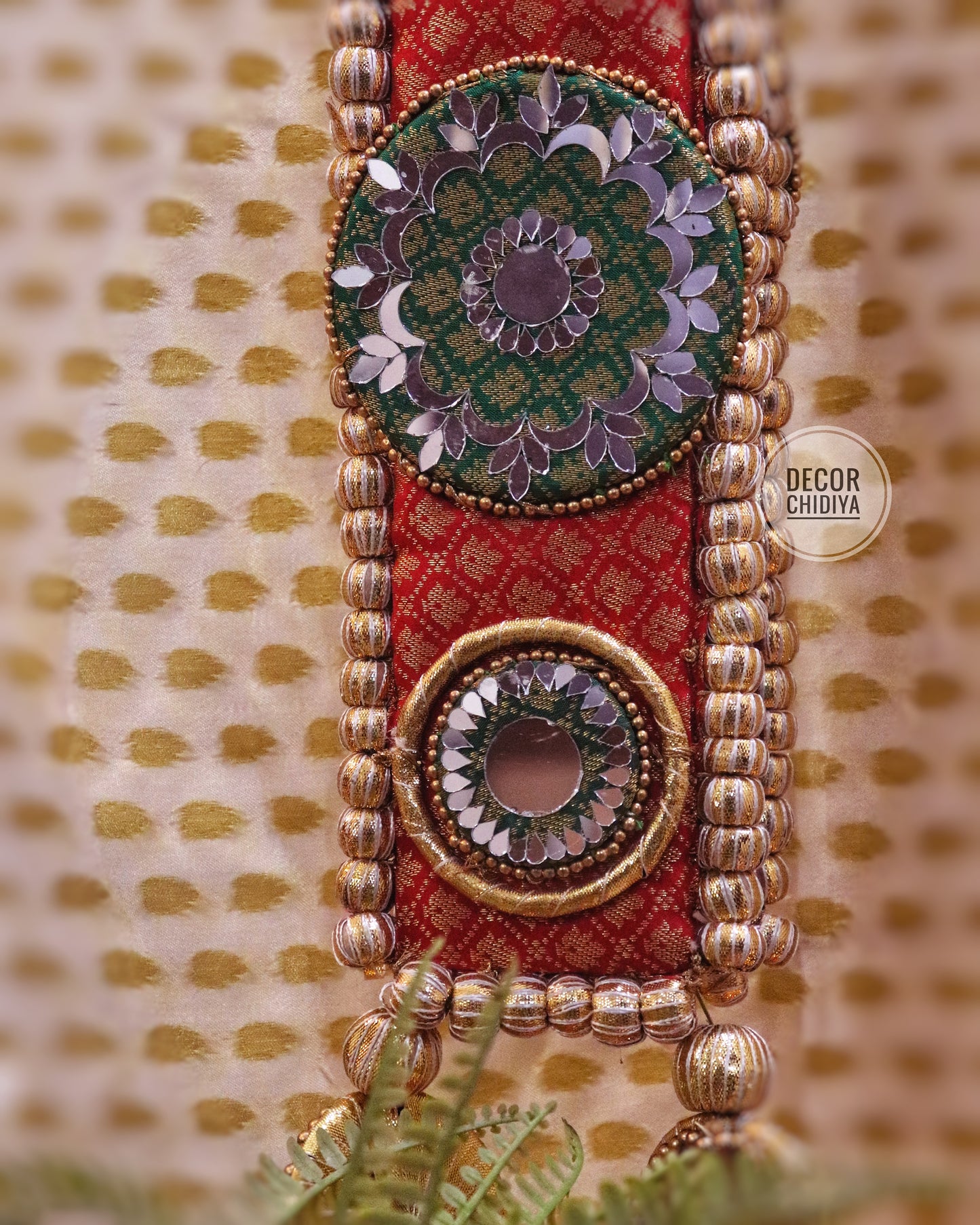 Swarna gulab Temple Decor - Beautiful temple decor setup - Rose red temple decor