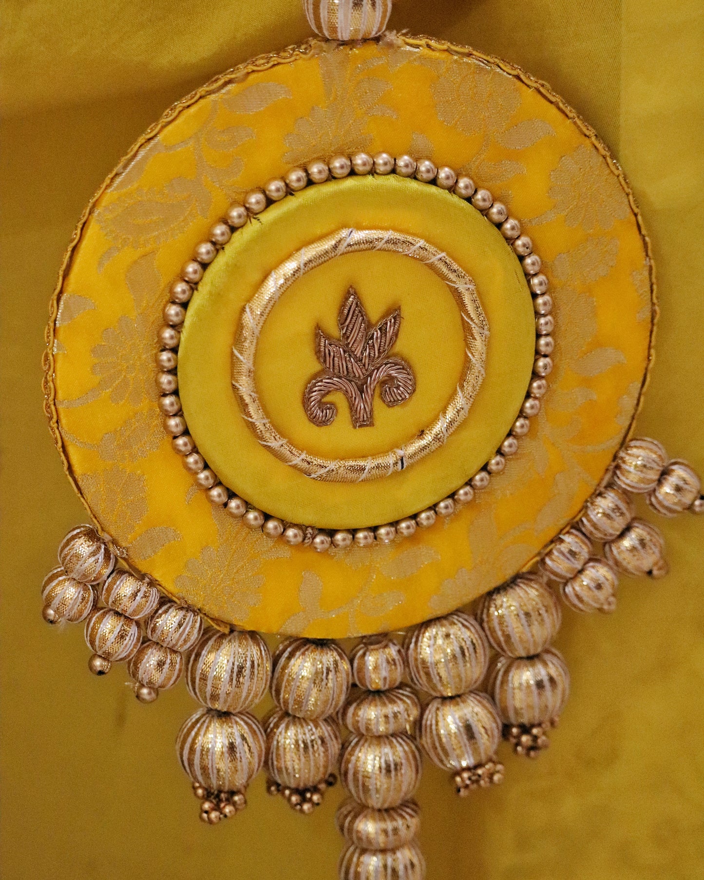 Bela Temple Decor - Beautiful temple decor setup - white and yellow temple decor