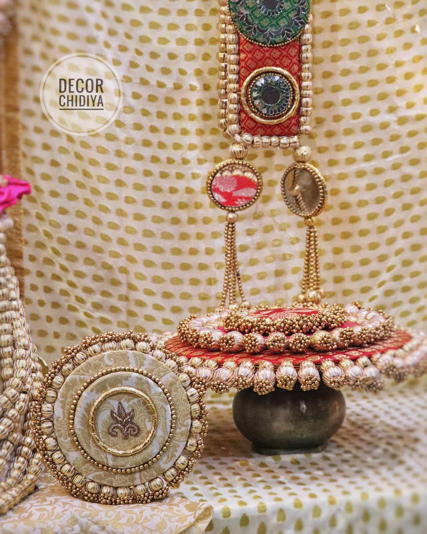 Shwet Decor - Beautiful temple decor setup -White temple decor