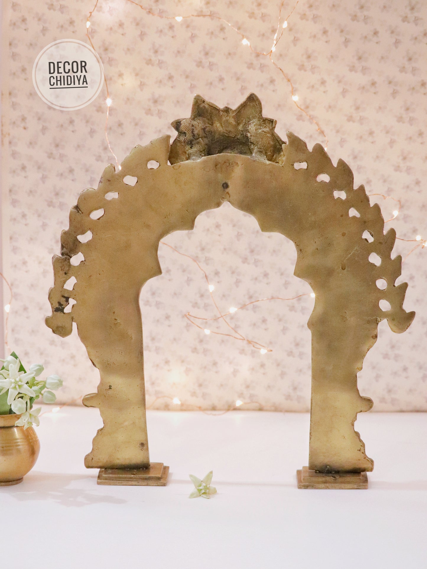 Antique hand carved vintage Kirtimukh Prabhavalli
