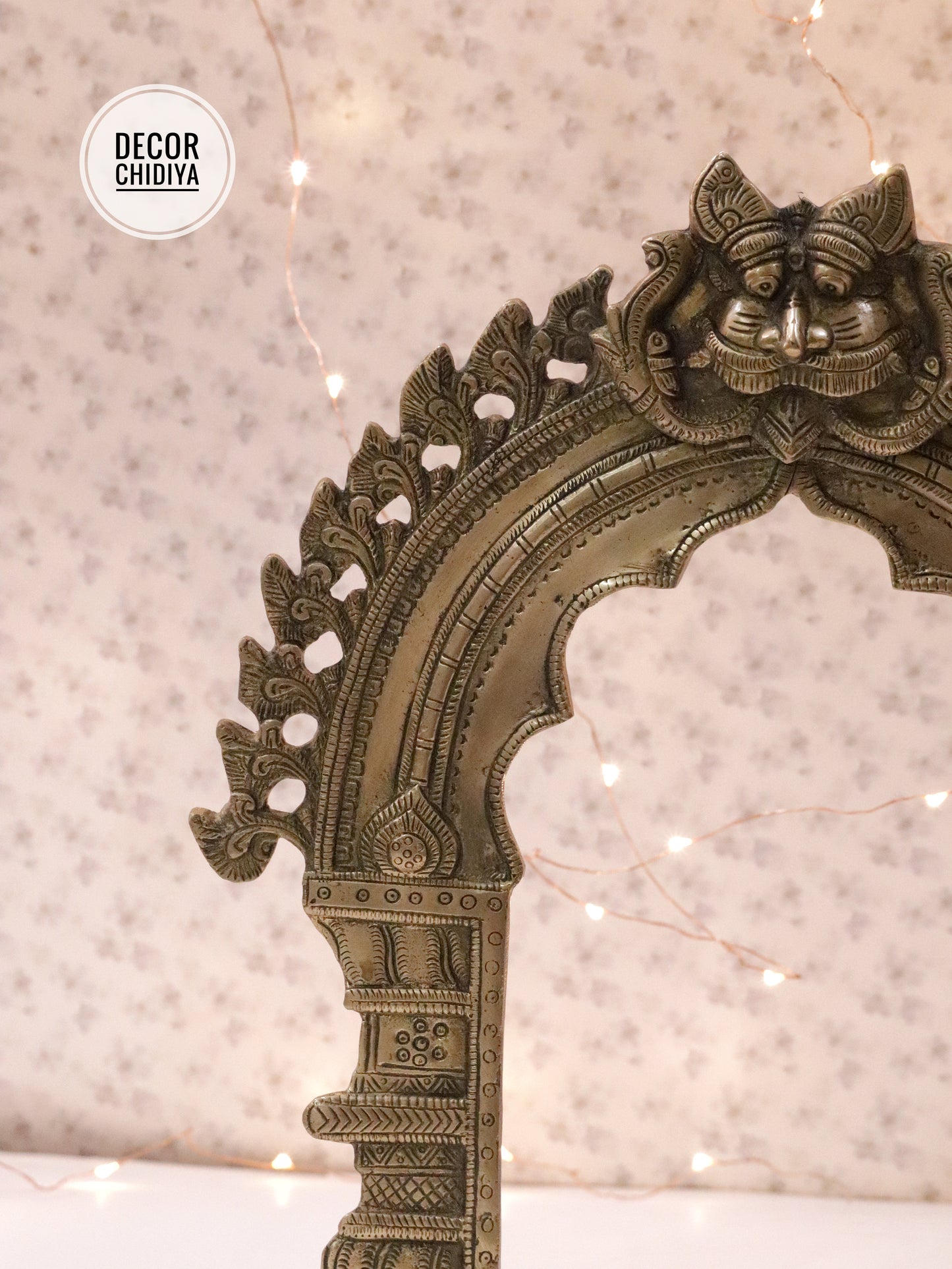 Antique hand carved vintage Kirtimukh Prabhavalli