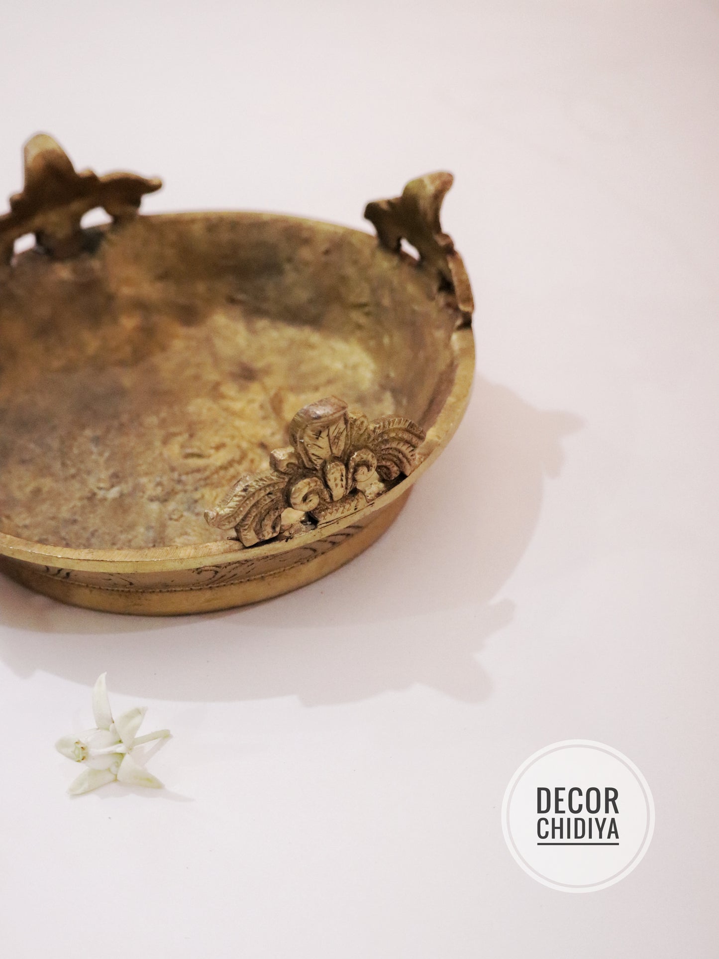 Antique hand carved vintage Brass chowki