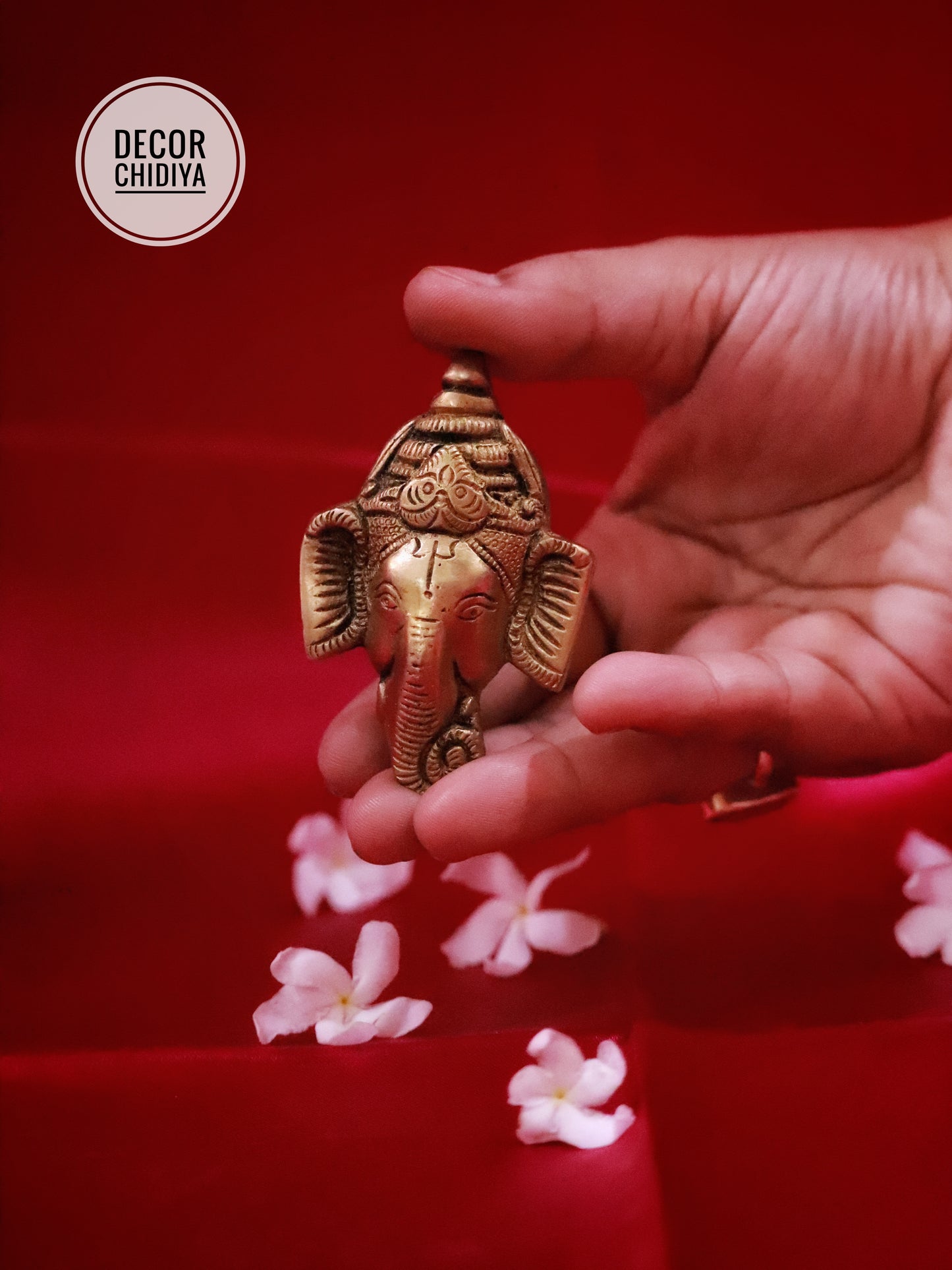Antique hand carved vintage ganpati wall decor