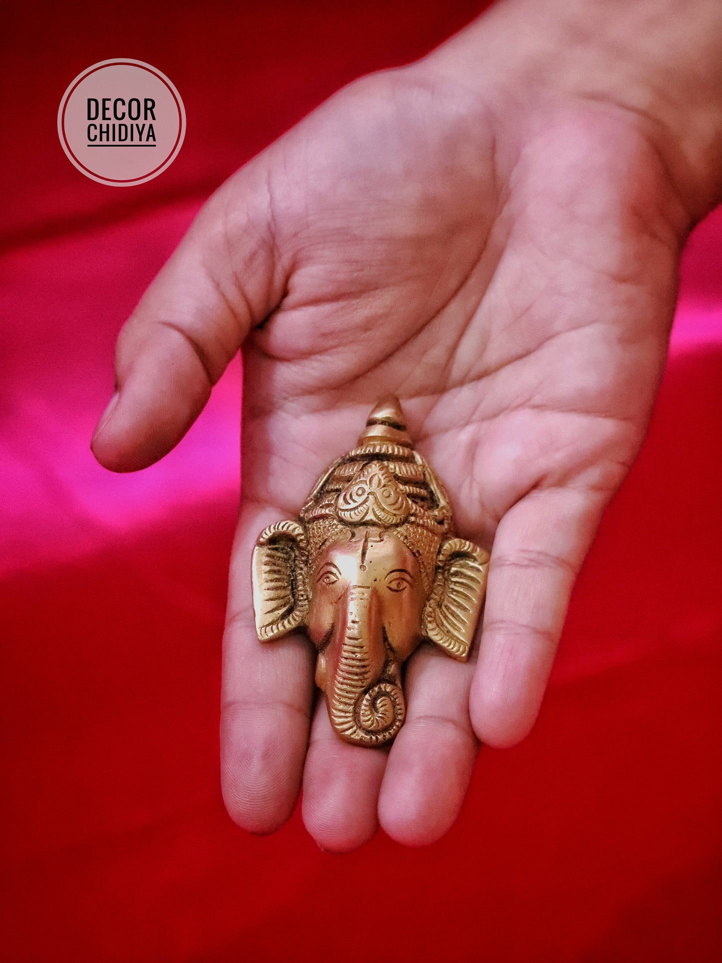Antique hand carved vintage ganpati wall decor