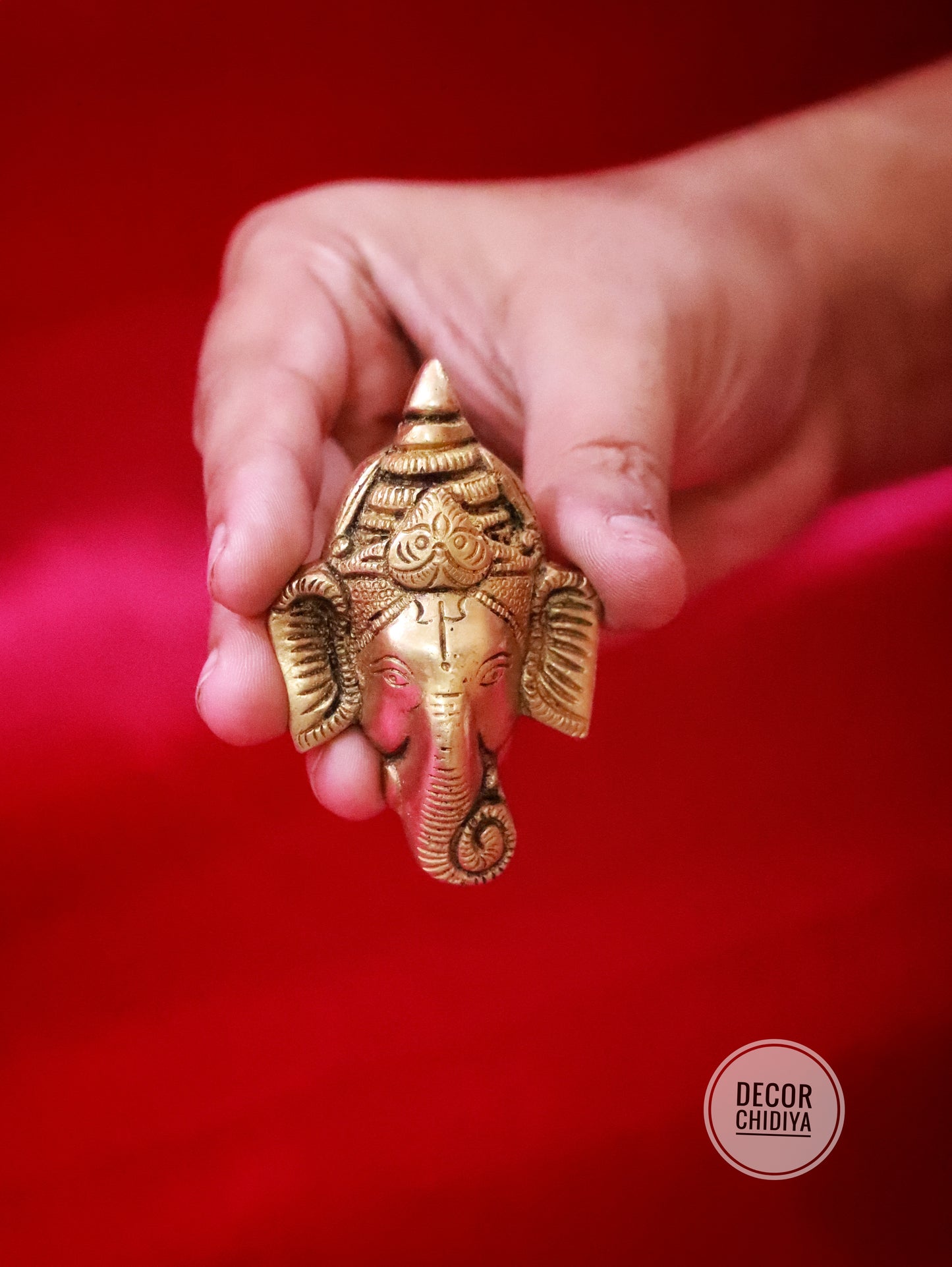 Antique hand carved vintage ganpati wall decor