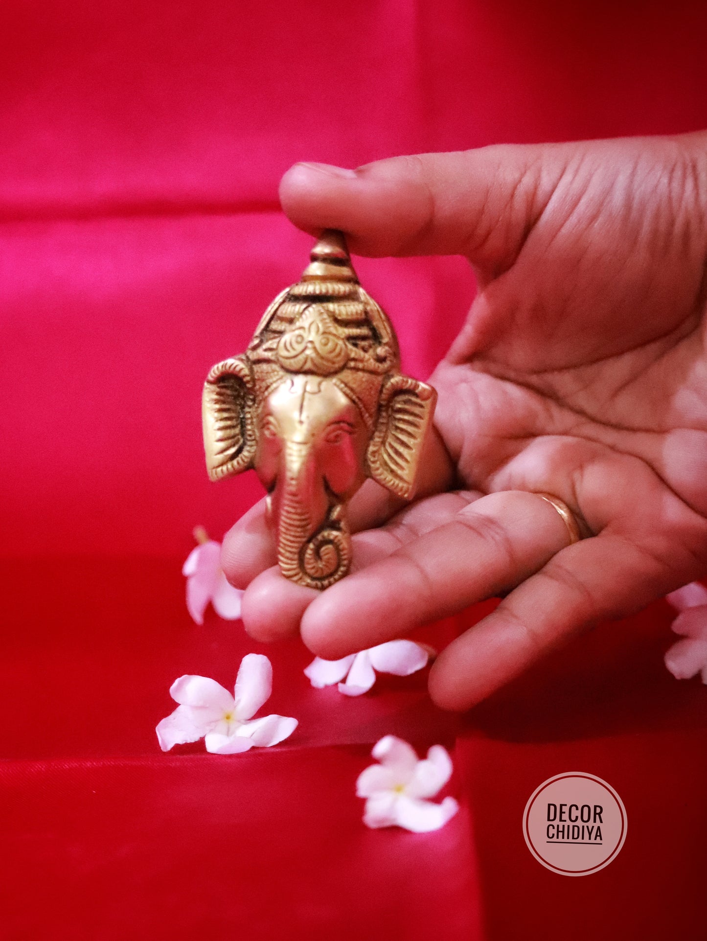 Antique hand carved vintage ganpati wall decor