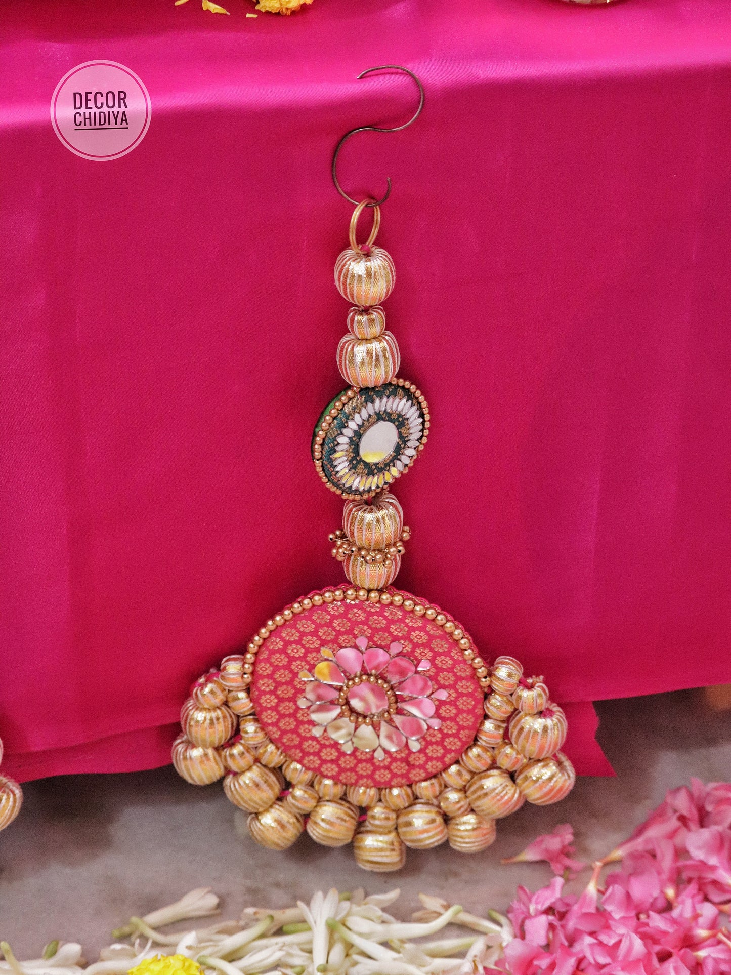Kolam Katha – Pink Ganpati Table Decor Set (14 pcs)