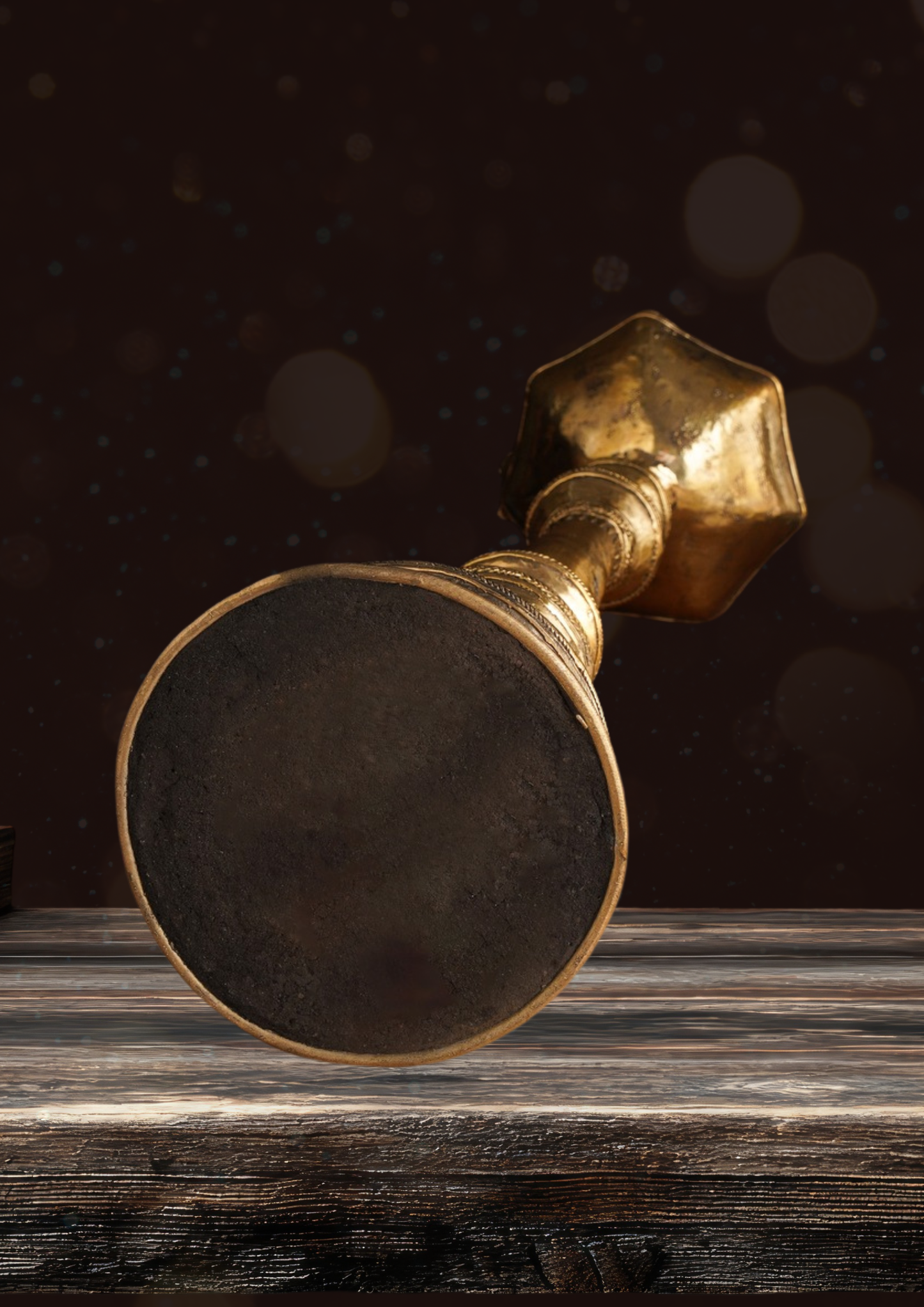 Peacock Diya Brass –Golden Brass Dokra Diya – Handcrafted Tribal Oil Lamp