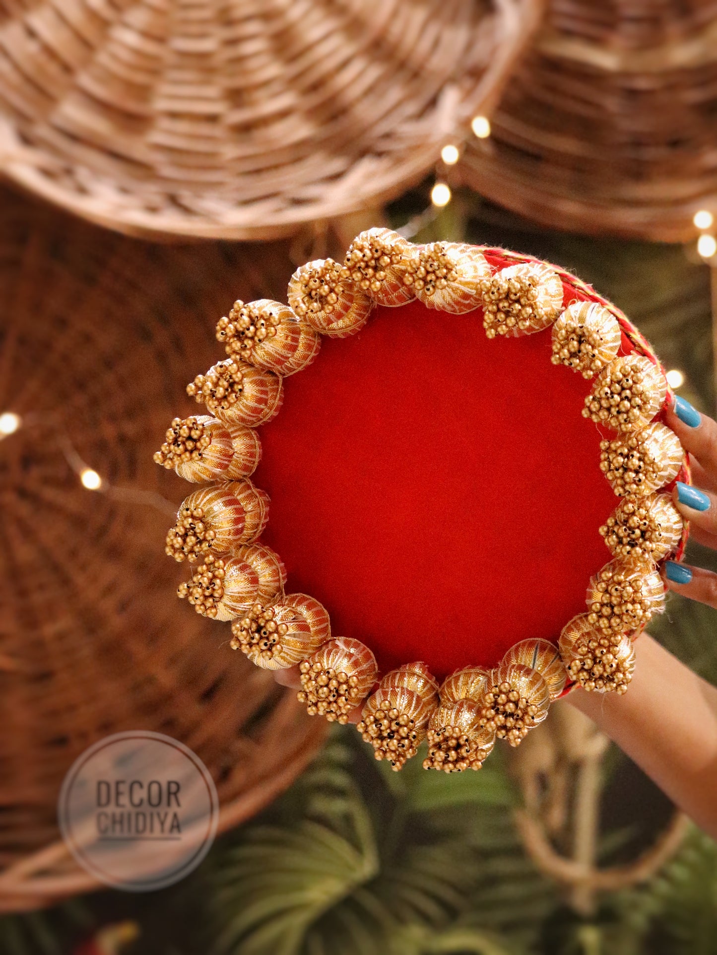 Paan Pasand - Beautiful temple decor setup -Red and green temple decor