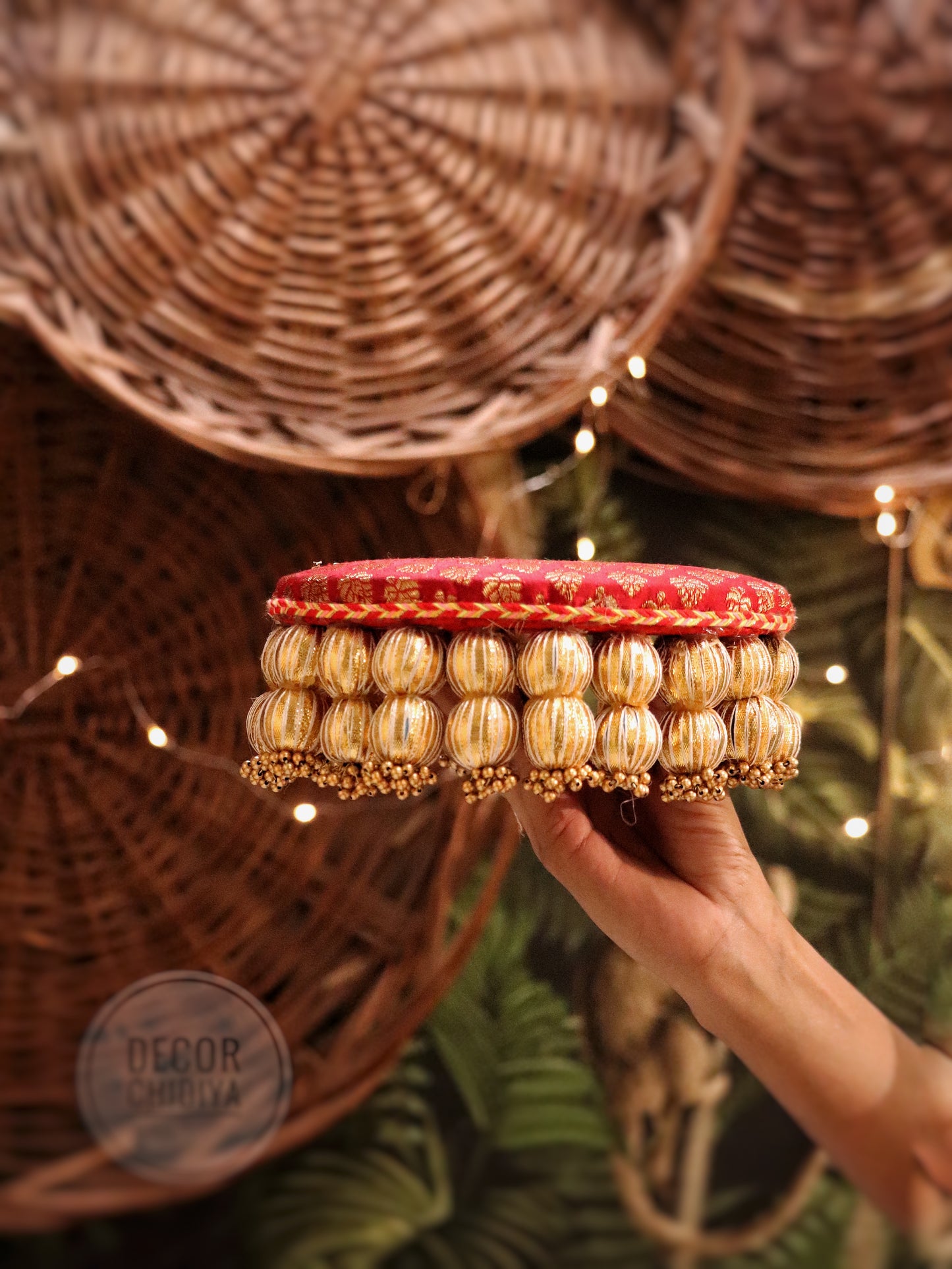 Paan Pasand - Beautiful temple decor setup -Red and green temple decor