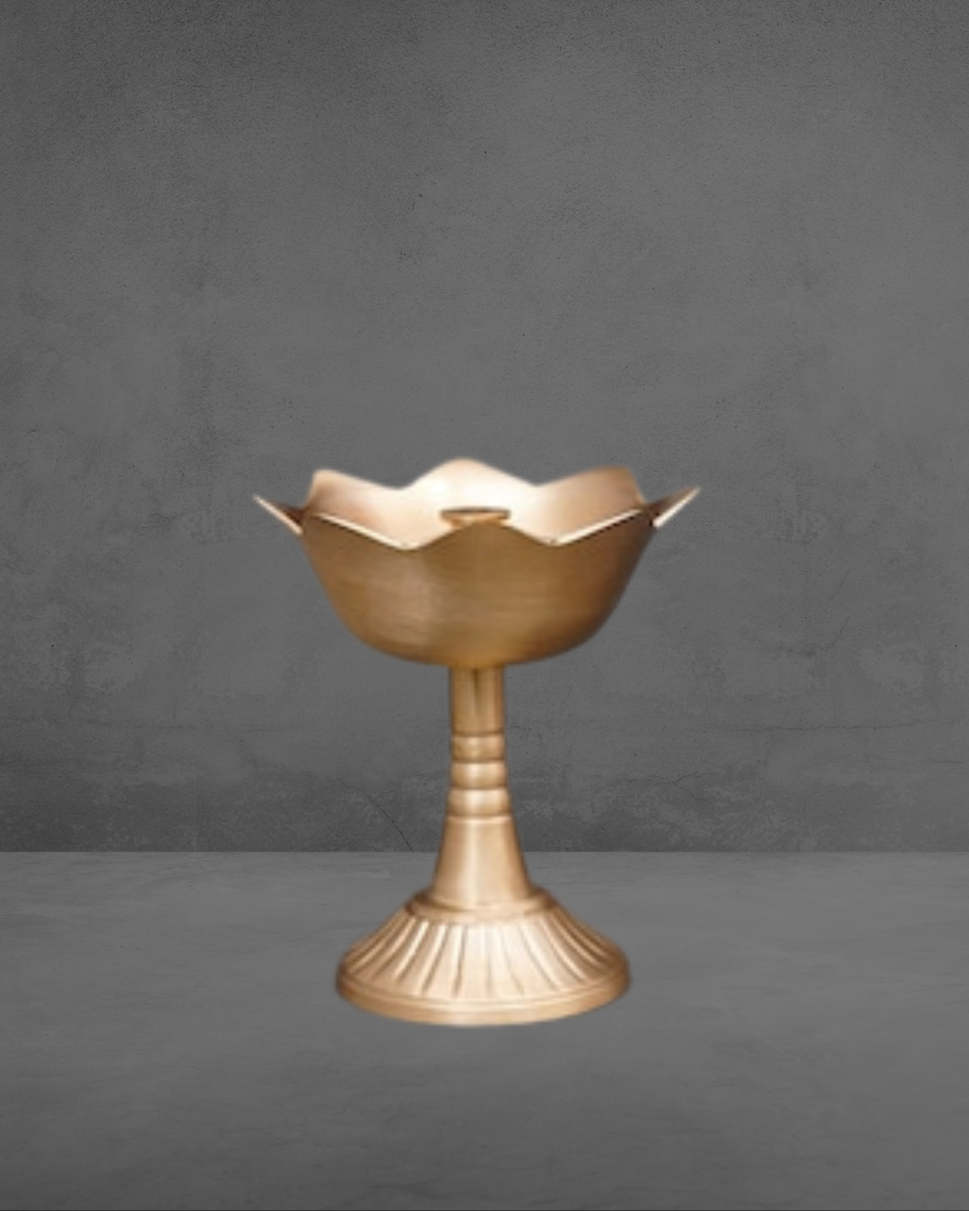 Antique hand carved kamal diya stand