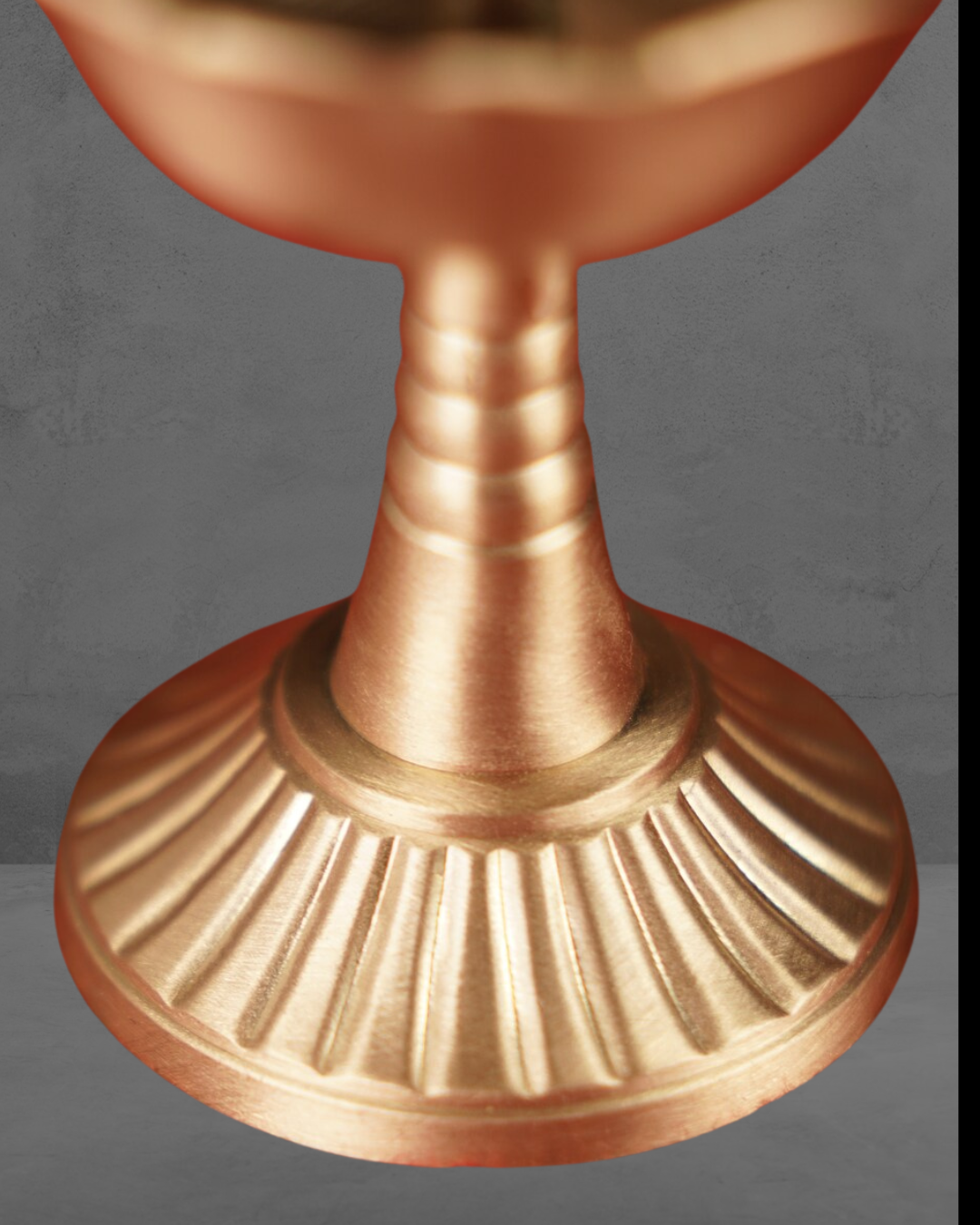 Antique hand carved kamal diya stand