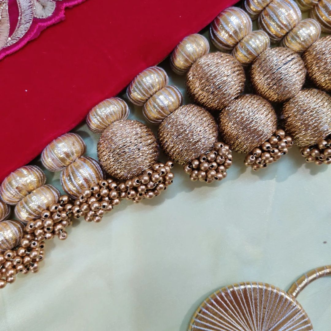Exclusive- Nathdwara velvet Toran -Laal - small motifs brocade toran