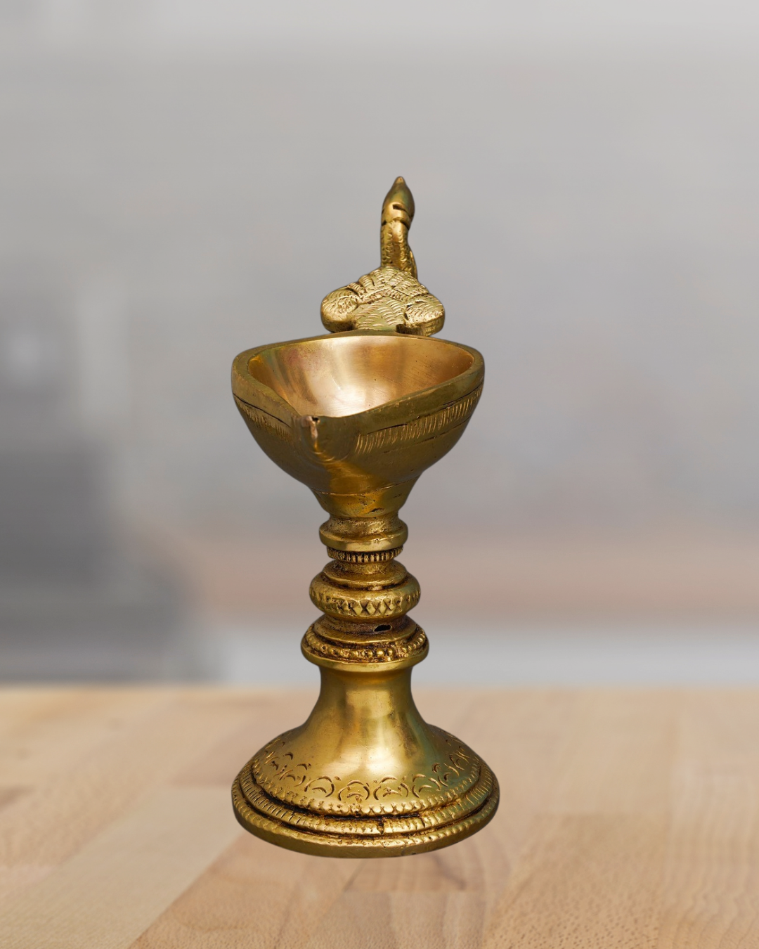 Antique Brass Diya | Handcrafted Brass Oil Lamp