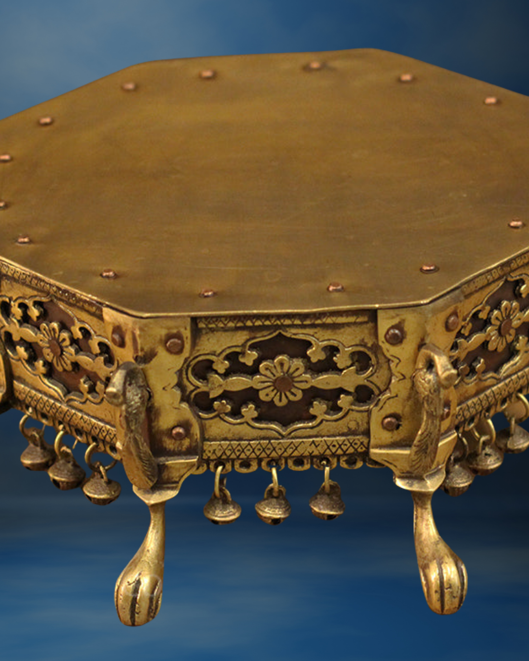 Antique Brass hanging planter | Handcarved hanging planter- small (5 inch )