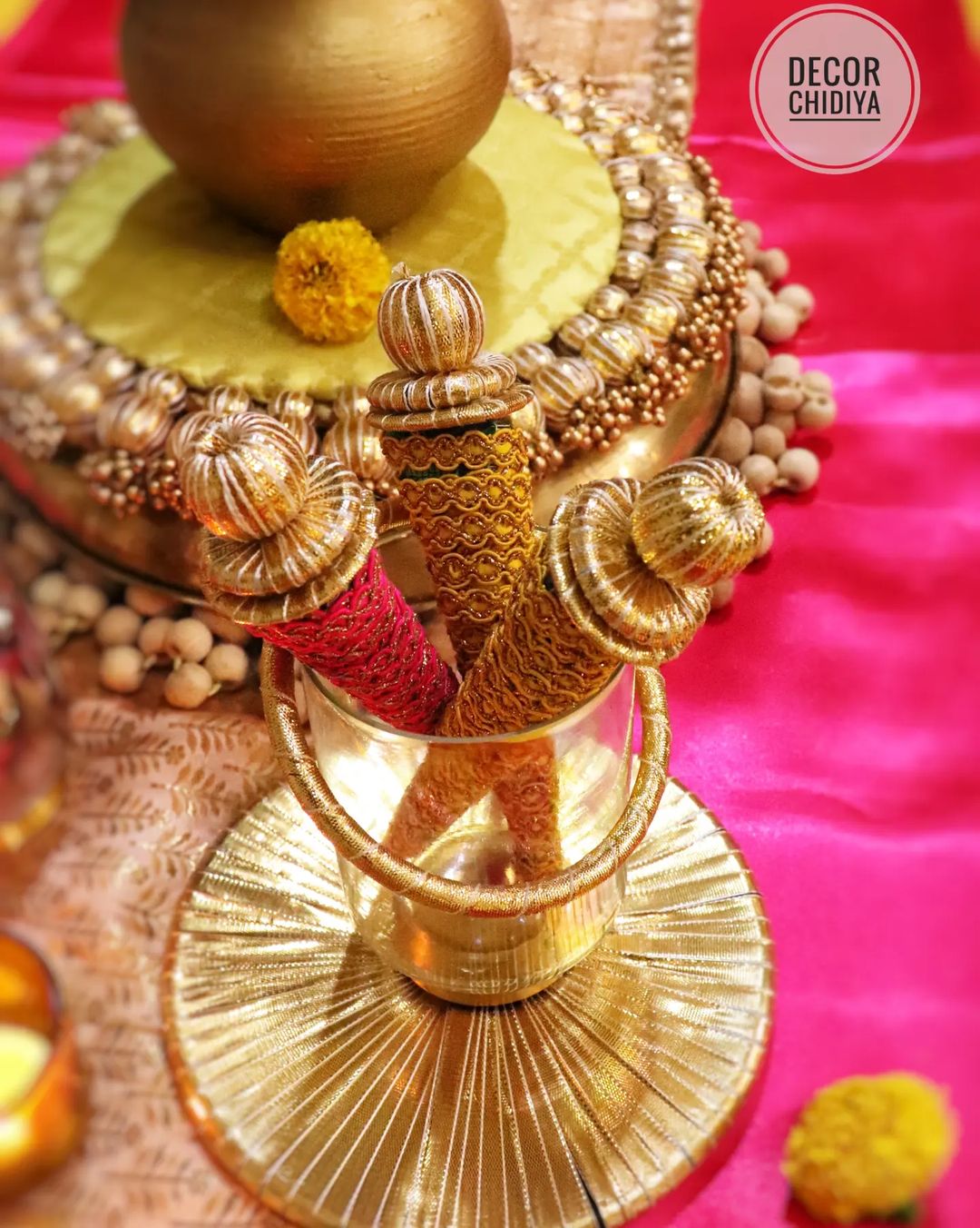 Peeli haldi - Table centerpiece theme set