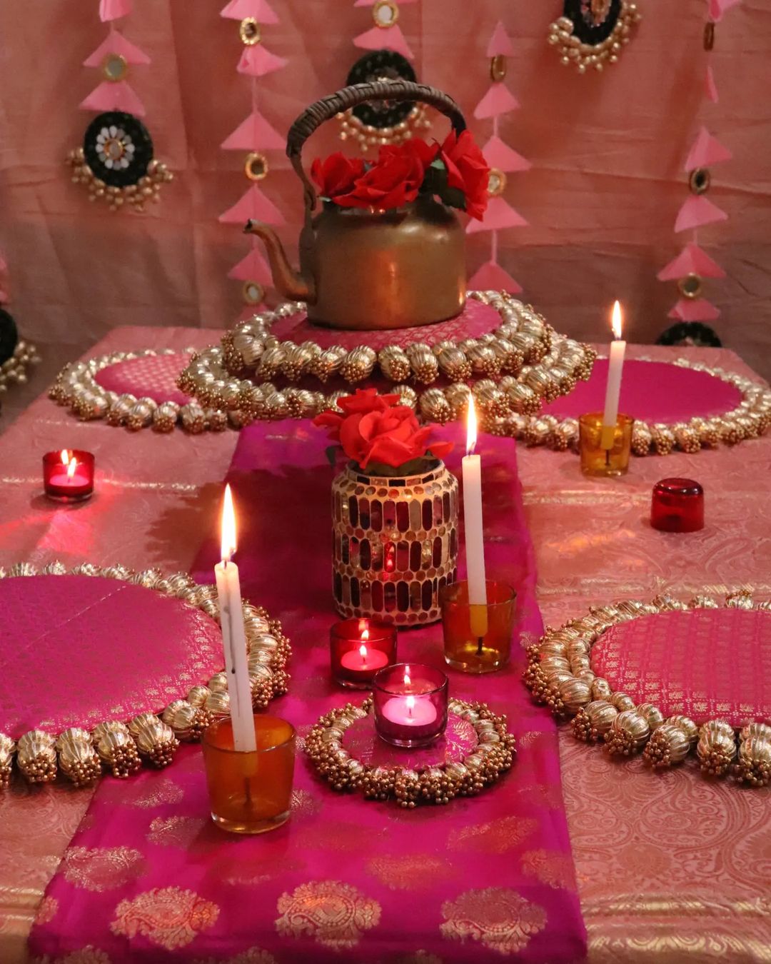 Gulabi Angan - Dinning tablescape theme set