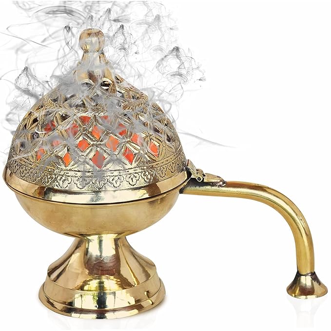 Handcrafted Brass Dome Dhoopdani | Sambrani & Dhoop Cone Burner