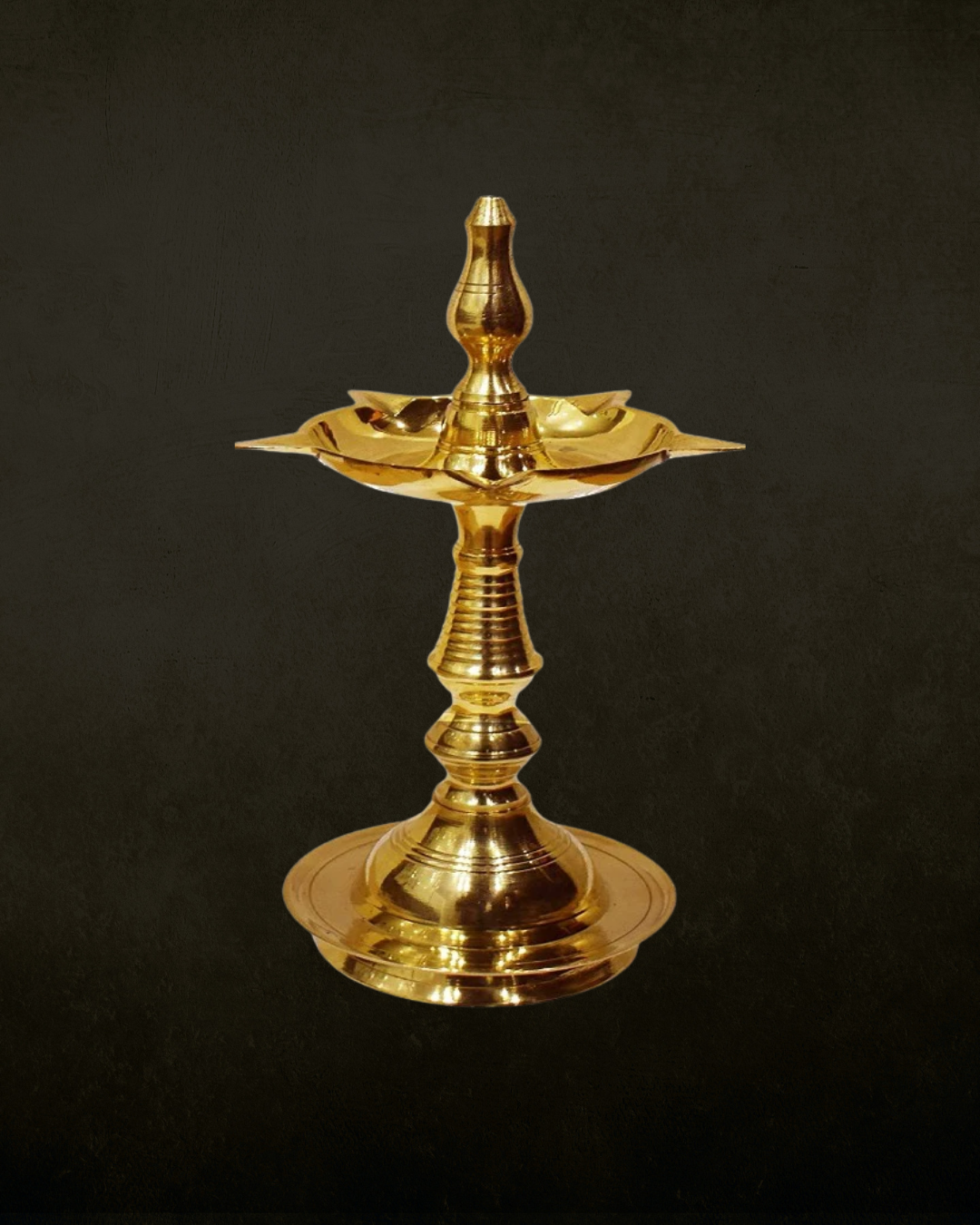 7-8 Inch Traditional Brass Kerala Diya