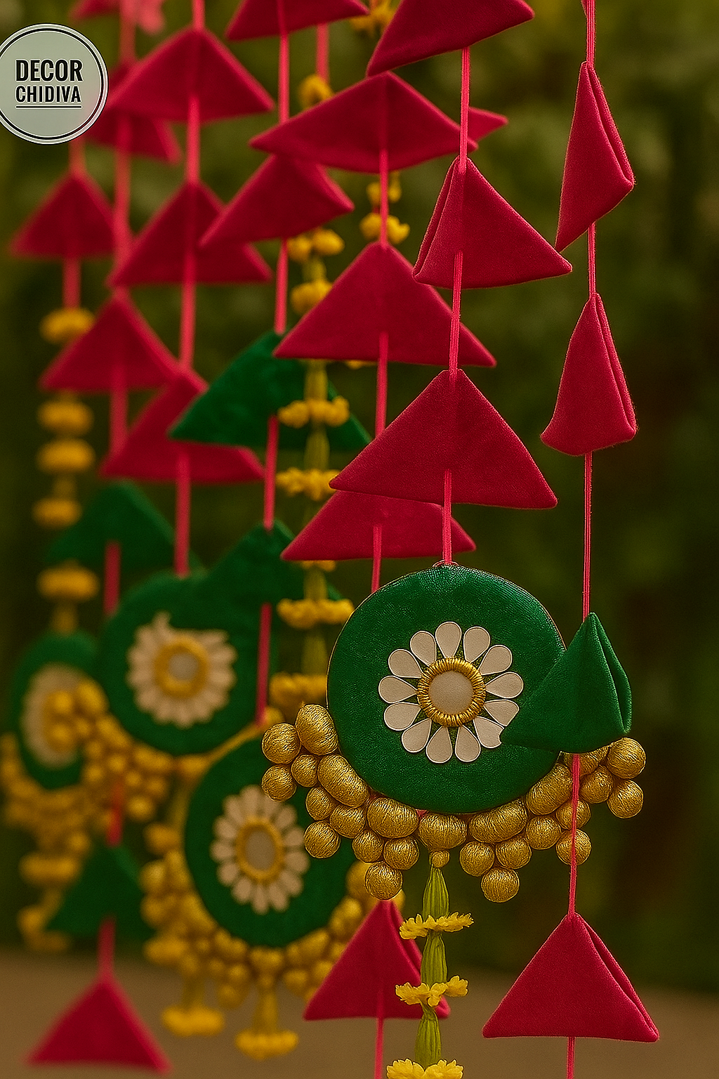 Rang birangi - Various color - hangings set of 6 pieces- wall hanging