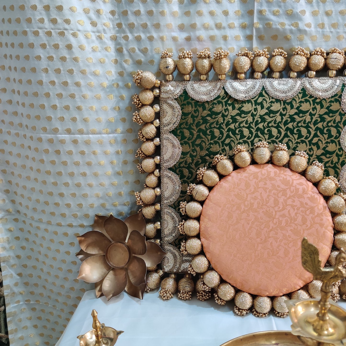 Green, Peach & Pastel Accent 8-Piece Décor Set