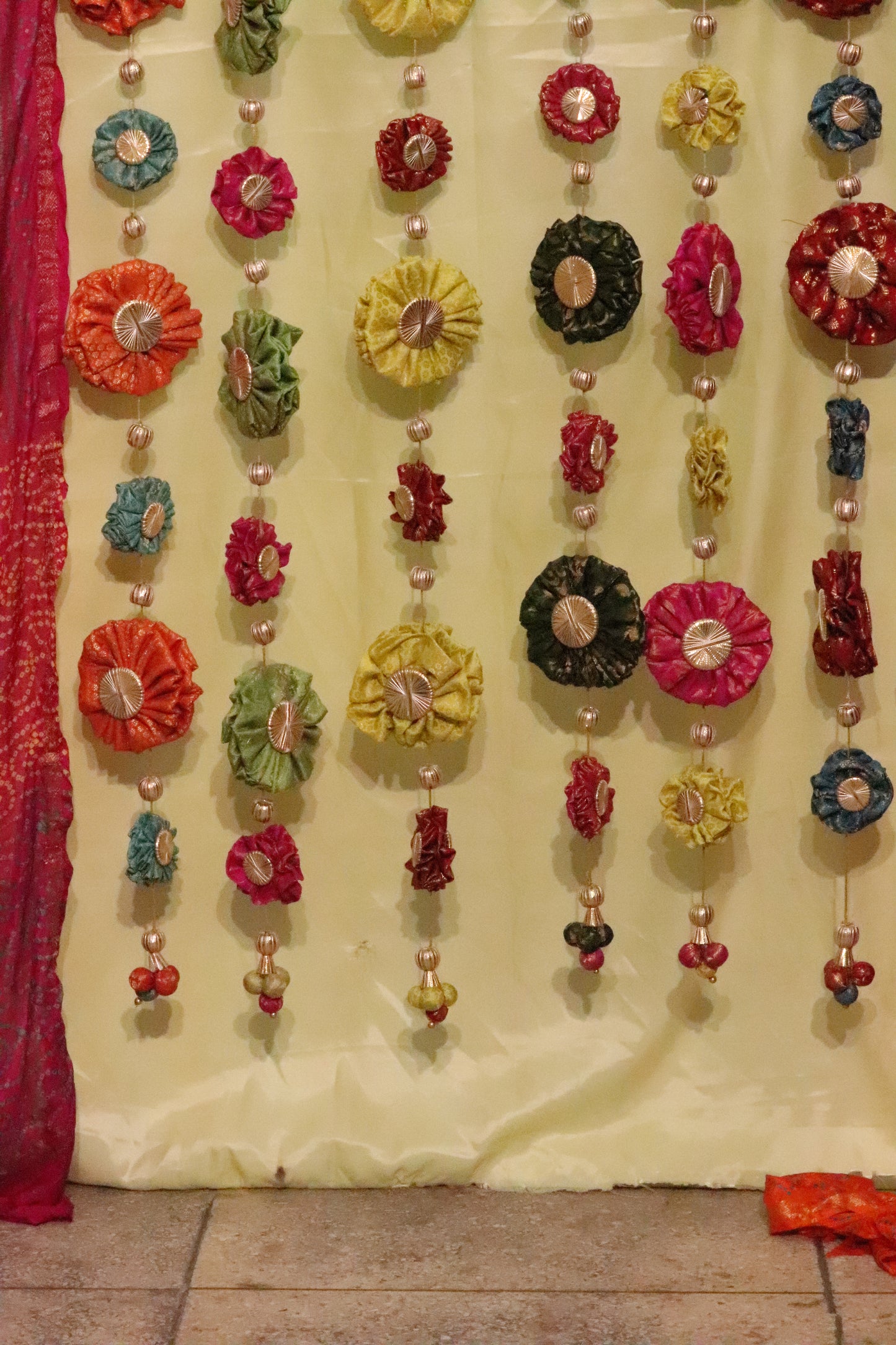 Phoolwari Colorful Hanging Pack – Ethnic Wall & Backdrop Decoration for Celebrations