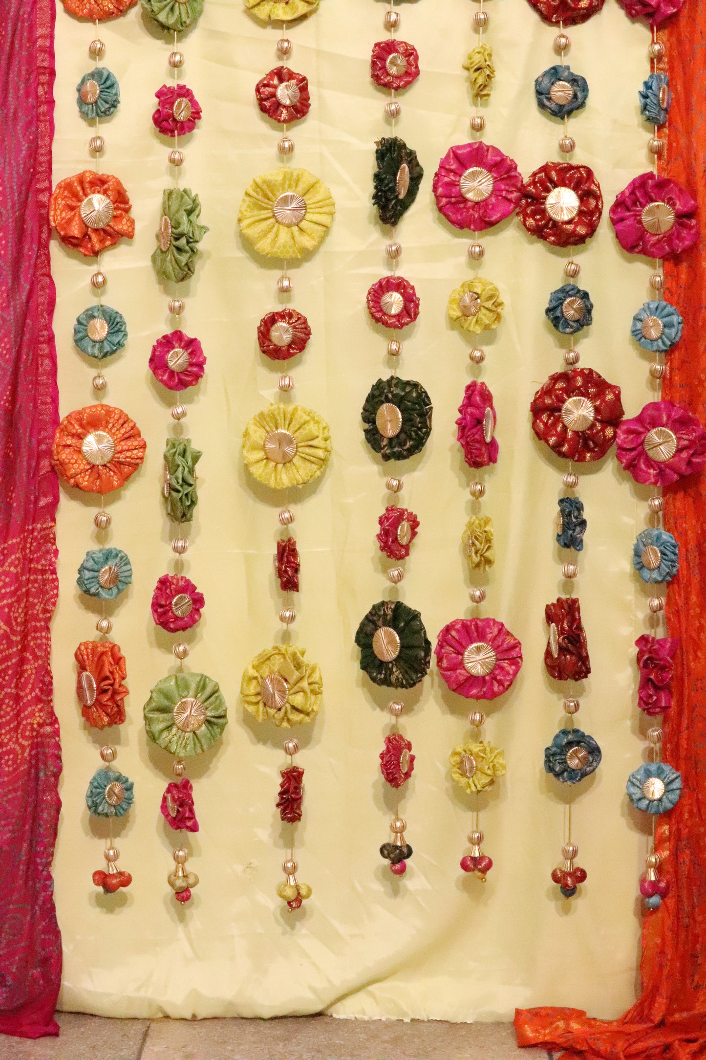 Phoolwari Colorful Hanging Pack – Ethnic Wall & Backdrop Decoration for Celebrations