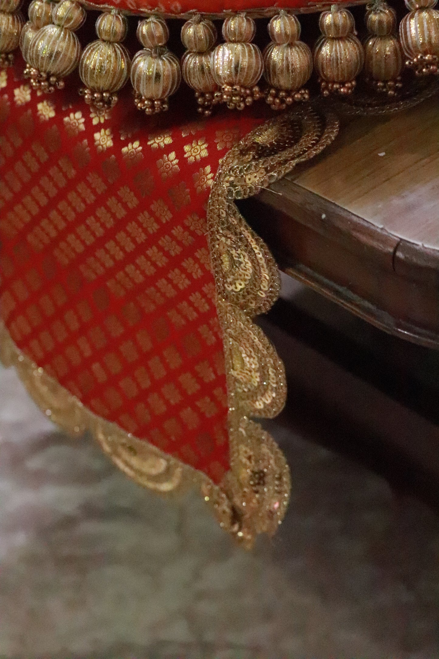 Banarasi Table runner - various sizes - red color