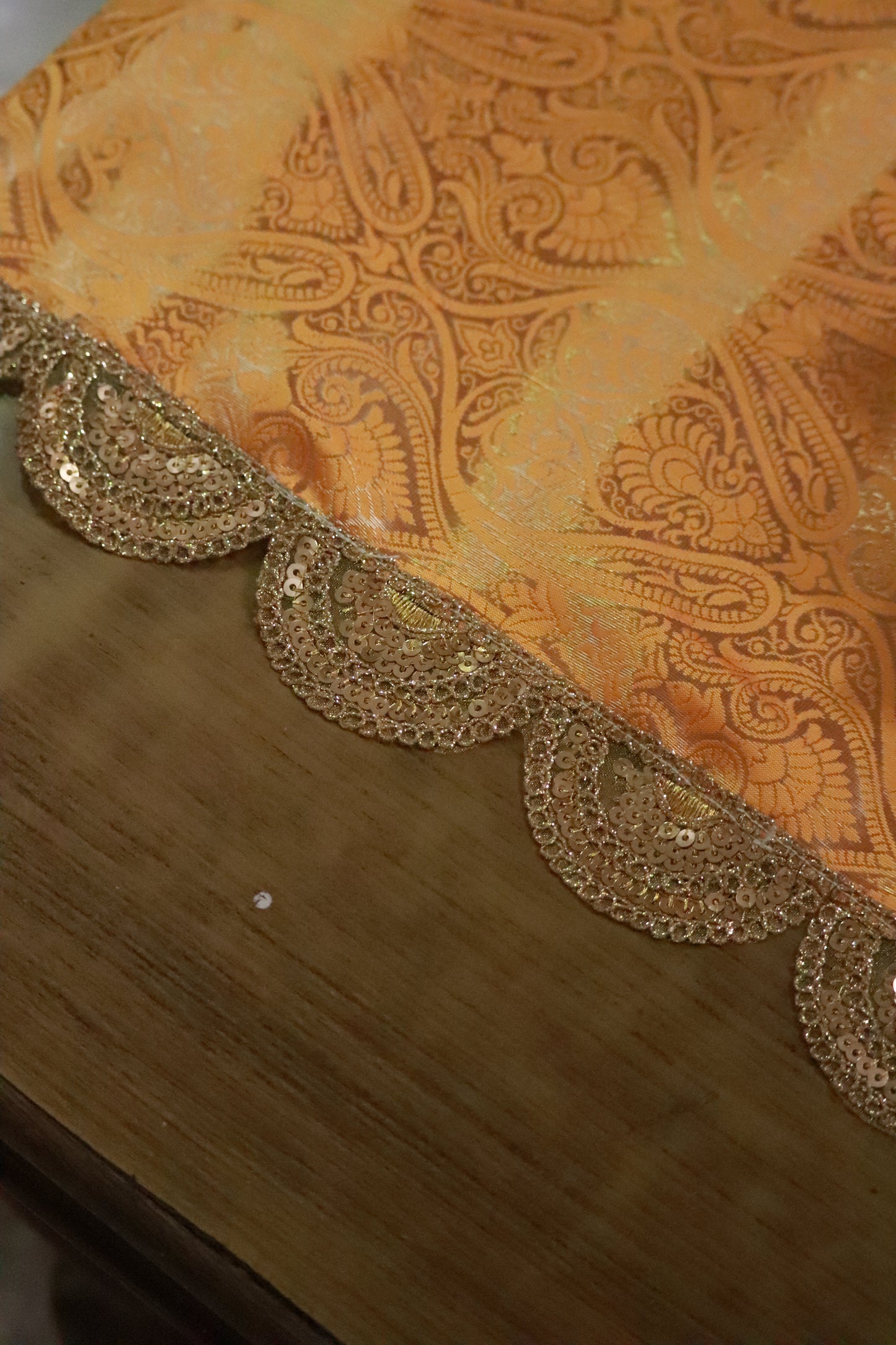 Banarasi Table runner - various sizes - Yellow color