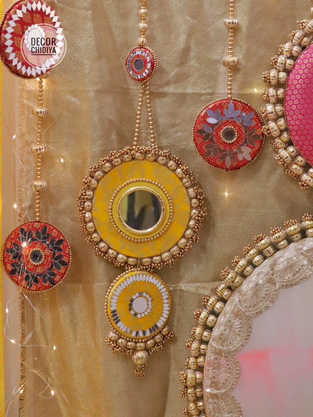 Sunehri Shringar Pooja Decor Set – Handmade Festive Decoration