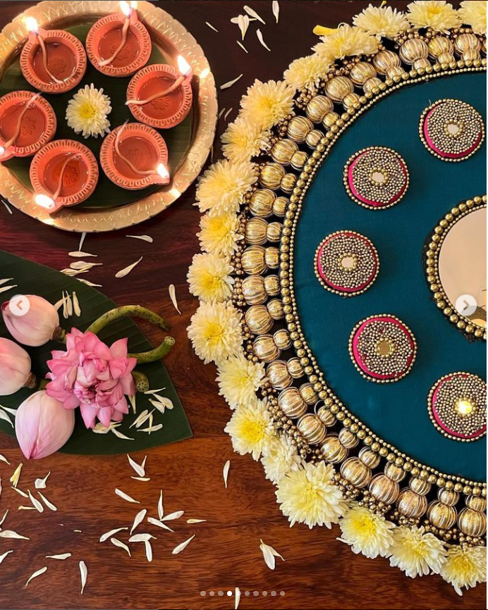 The mandala placemat - Various size - Teal color