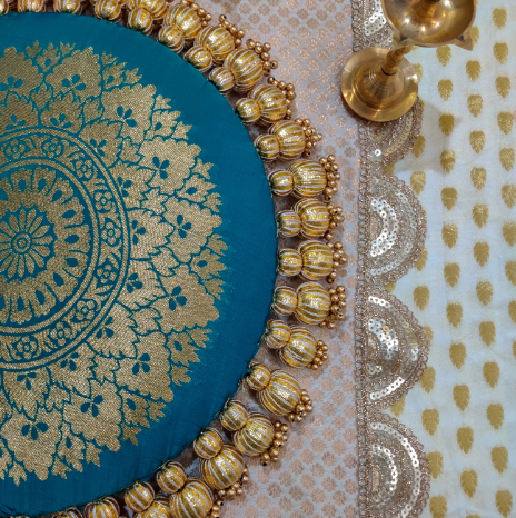 The mandala placemat - Various size - Teal color