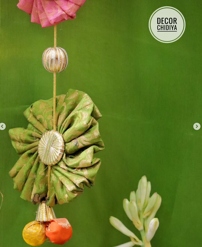 Vrindavan Vibe – Eco-Friendly Green Ganpati Decor Set | Krishna-Inspired Pooja Theme