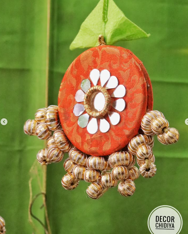 Vrindavan Vibe – Eco-Friendly Green Ganpati Decor Set | Krishna-Inspired Pooja Theme