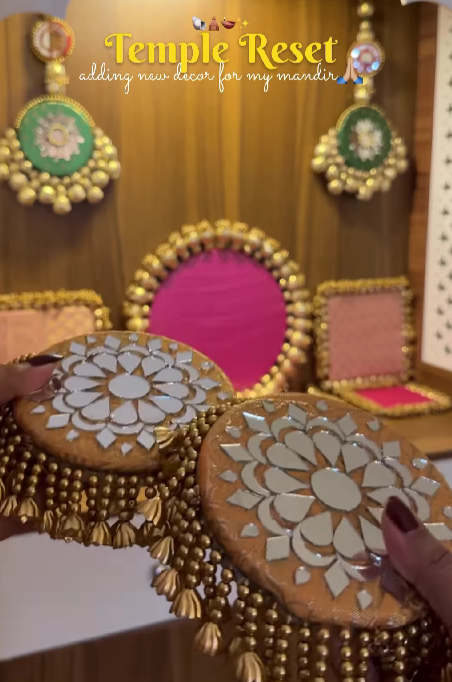 Roma _Roopaul x Decorchidiya – Full Mandir Decor Set (12 pcs, Mandir not included)