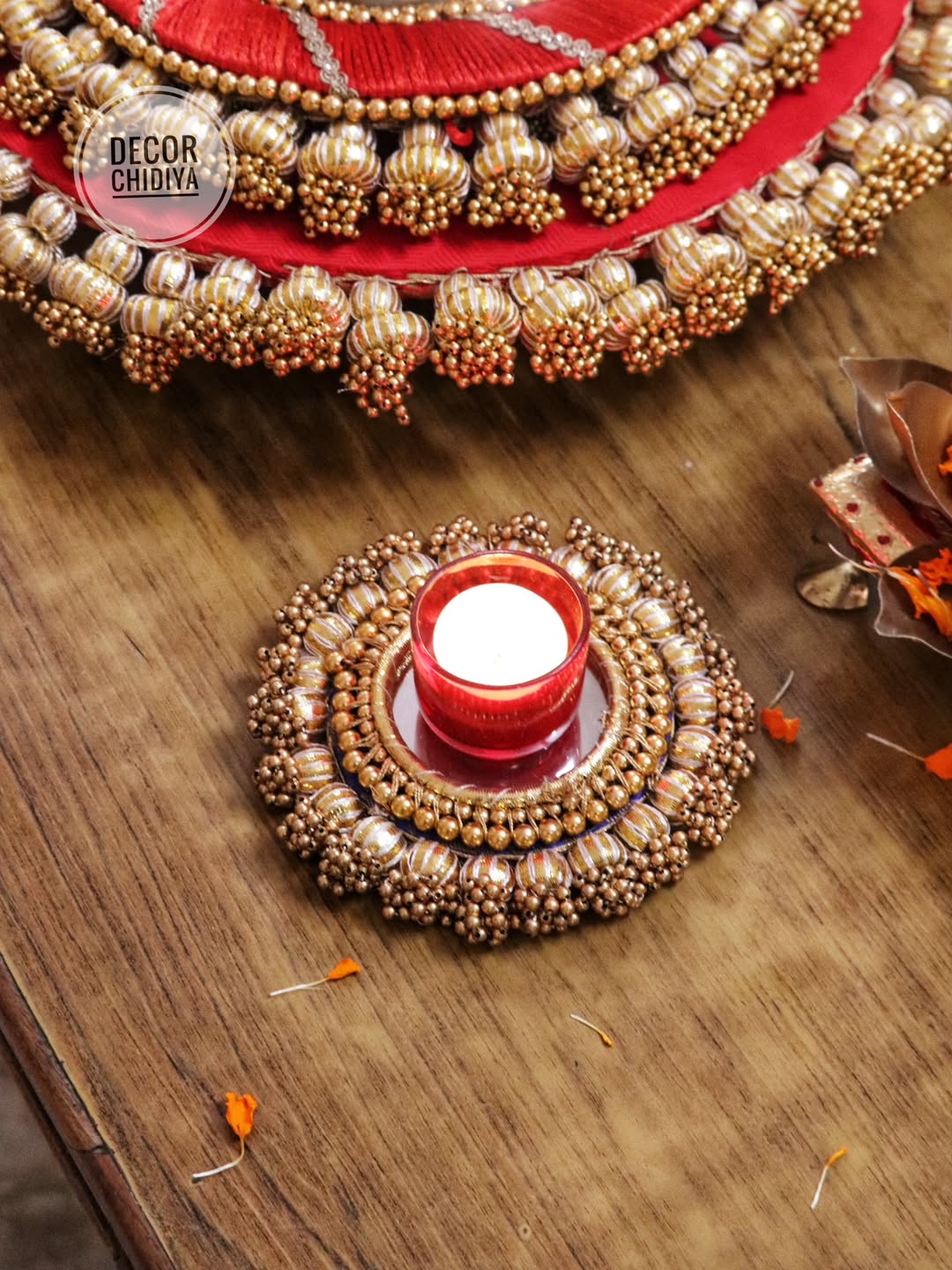 Utsav Coffee Table Decor Set –Red Festive Centerpiece