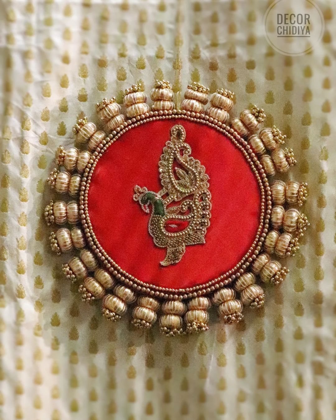Morni Thangat kare Temple Decor - Beautiful temple decor setup - Peacock theme temple decor