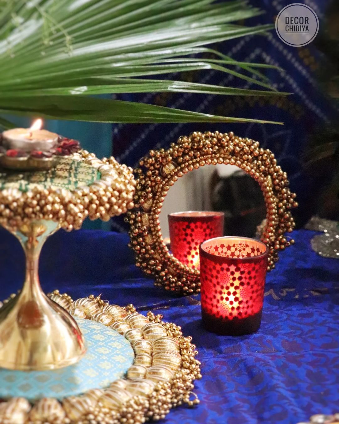 Morni Thangat kare Temple Decor - Beautiful temple decor setup - Peacock theme temple decor