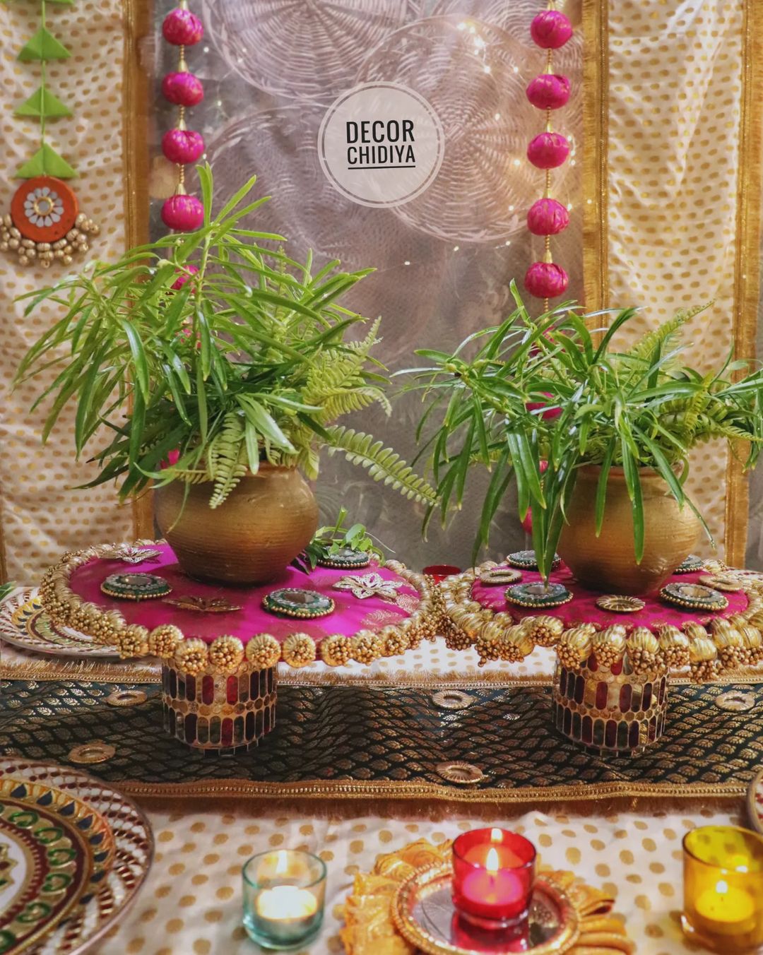 Upwan centerpiece set -Beautiful Indian summer Table decoration -Theme set various