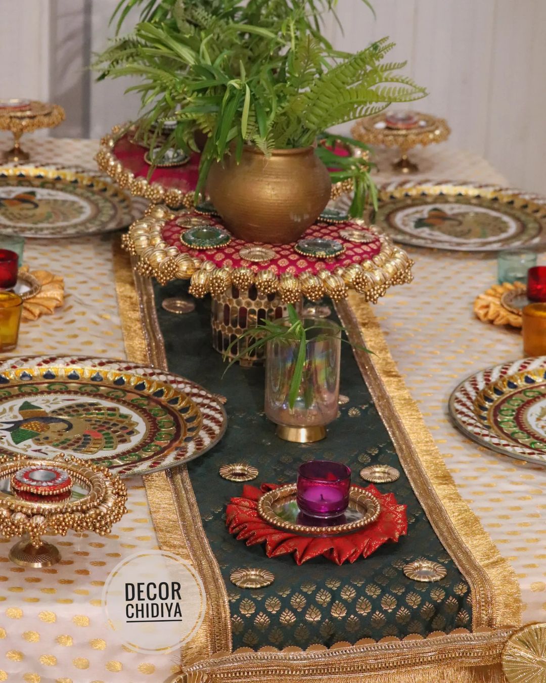 Upwan centerpiece set -Beautiful Indian summer Table decoration -Theme set various