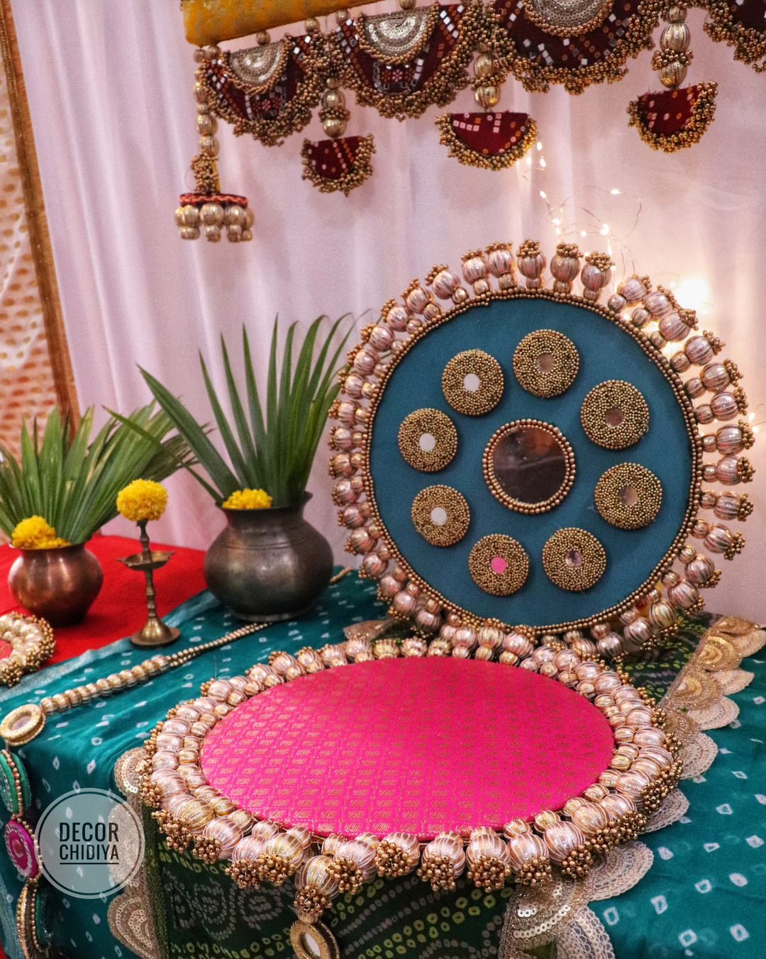 Rang utsav - Beautiful temple decor setup -Multicolor temple decor