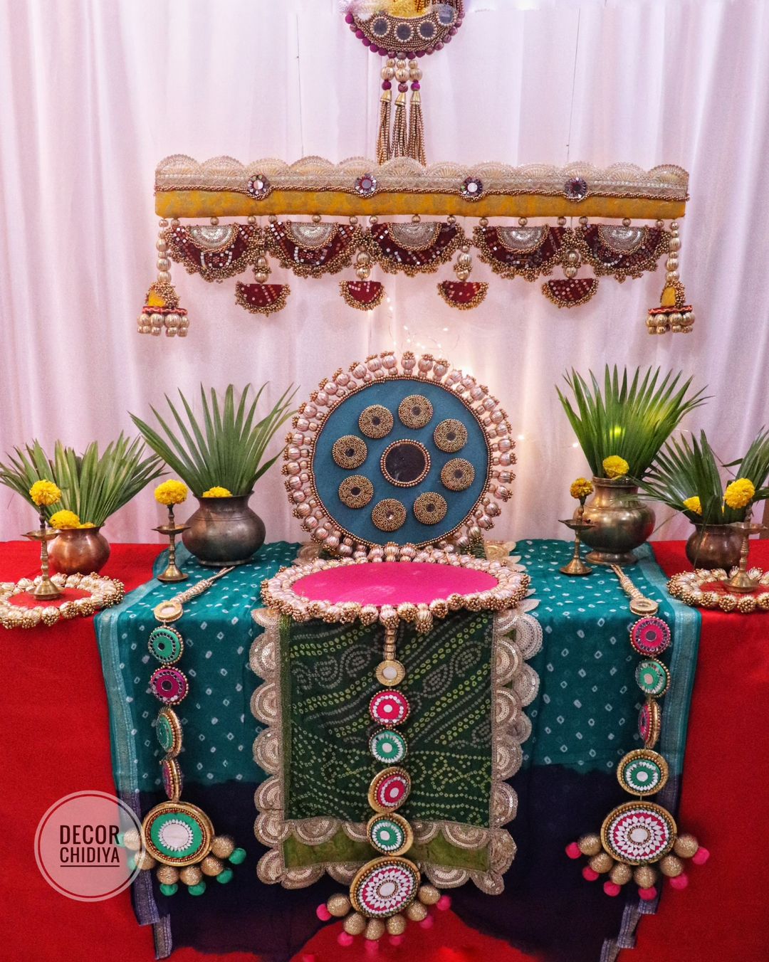 Rang utsav - Beautiful temple decor setup -Multicolor temple decor