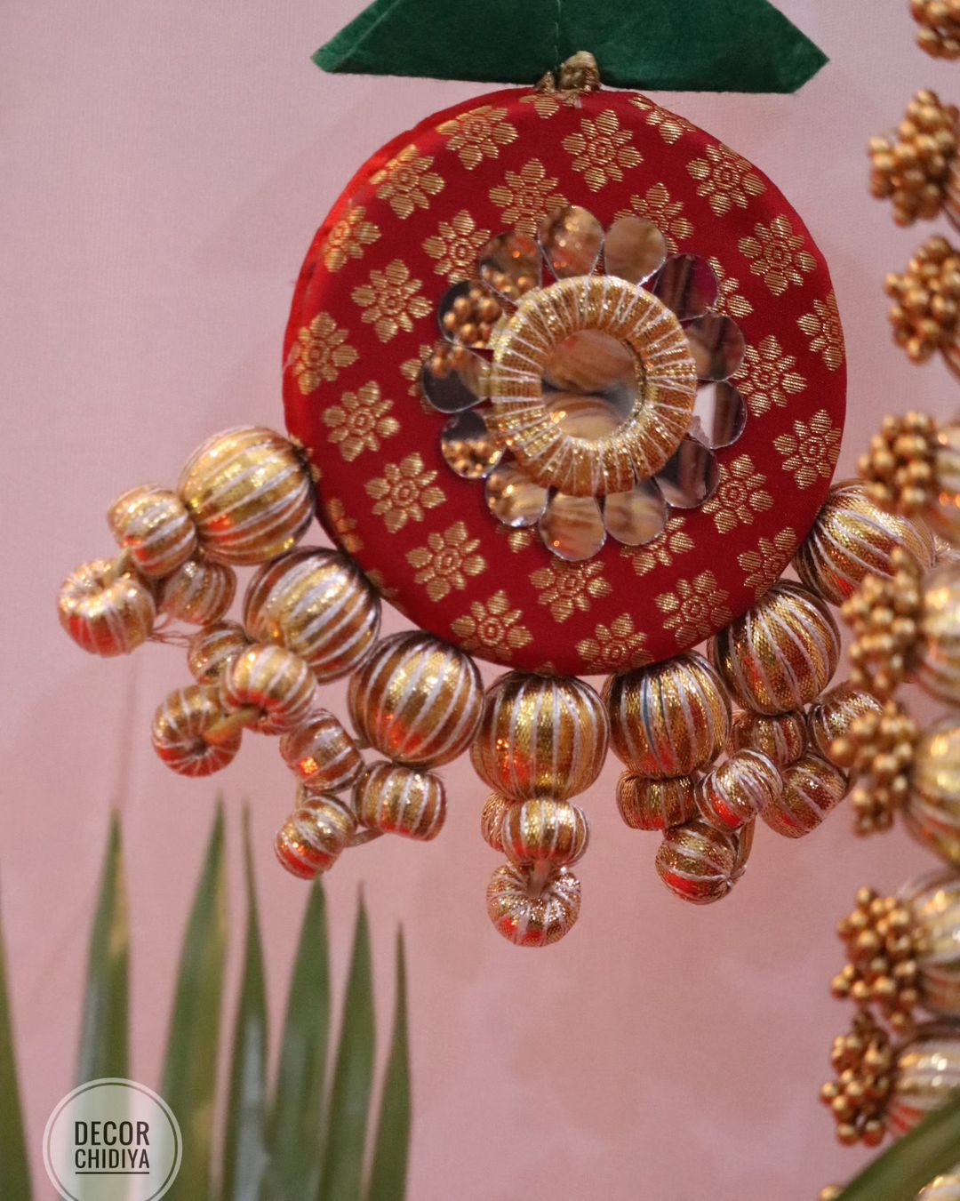 Paan Pasand - Beautiful temple decor setup -Red and green temple decor