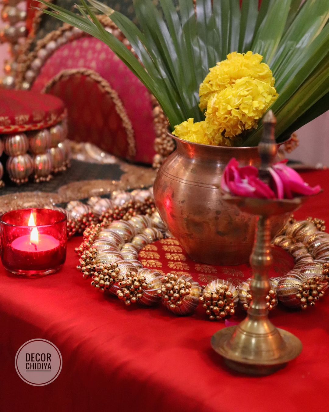 Rang utsav - Beautiful temple decor setup -Multicolor temple decor