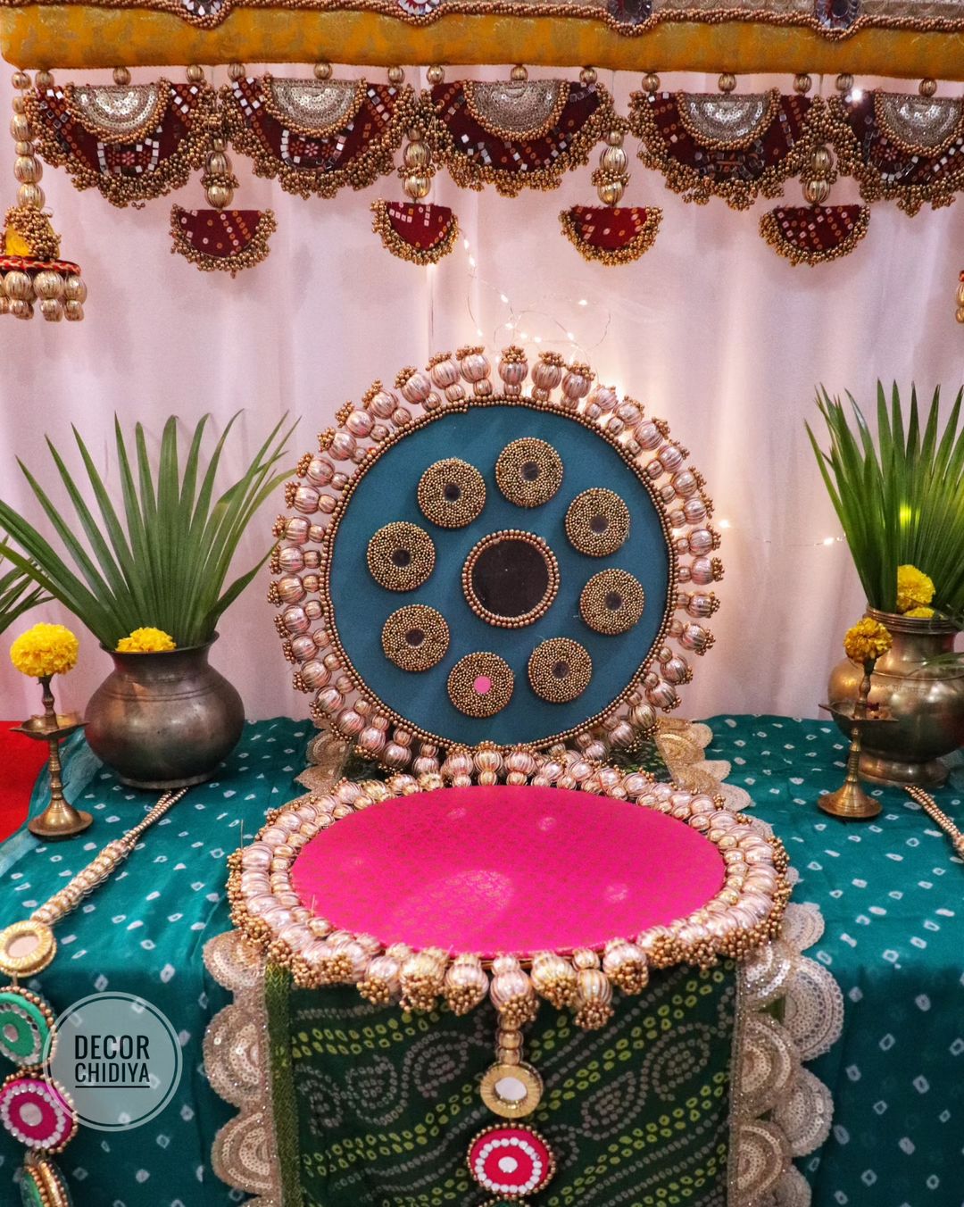 Rang utsav - Beautiful temple decor setup -Multicolor temple decor