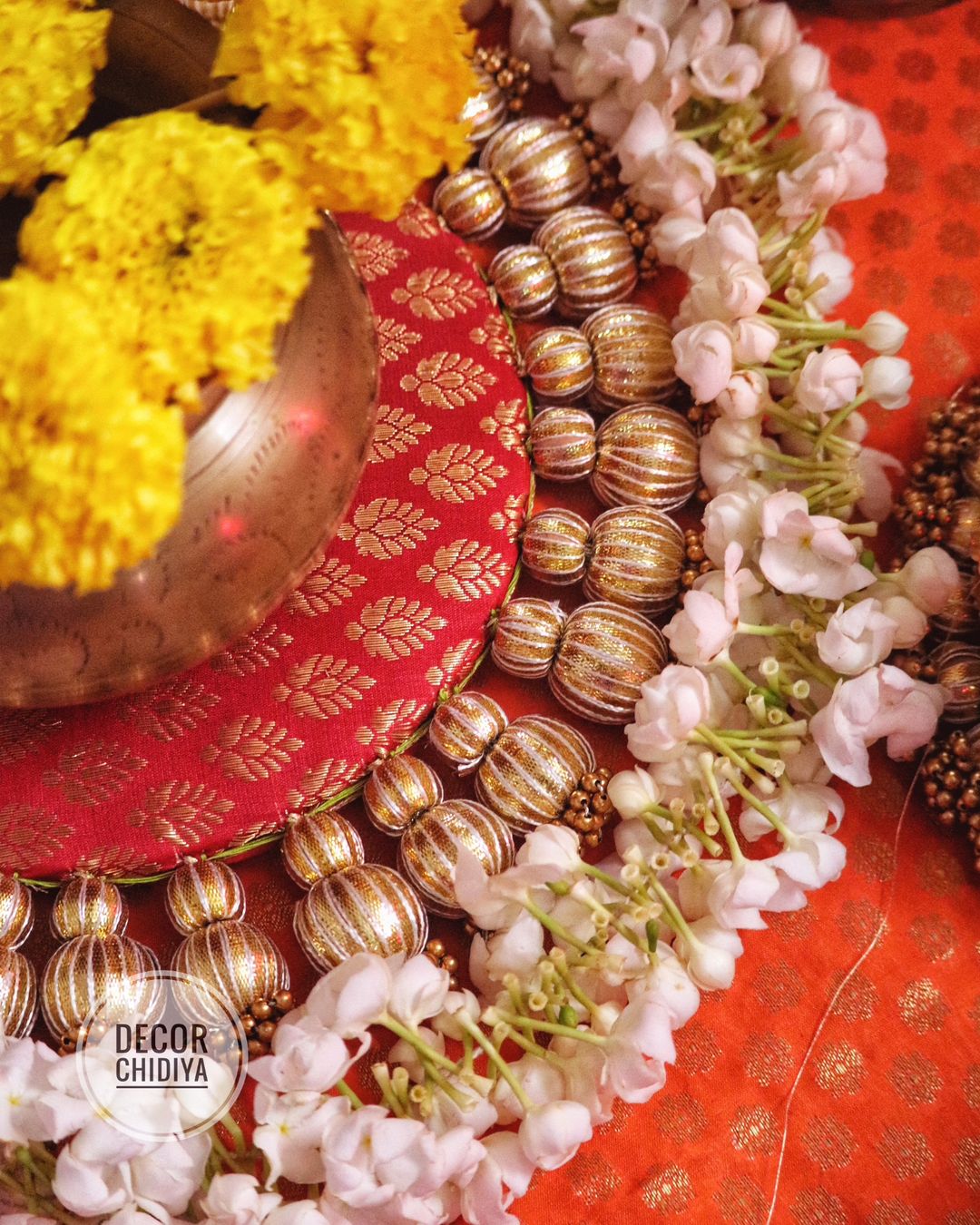 Suraj Uday - Coffee table decor in the theme of sun rise colors - Orange and yellow
