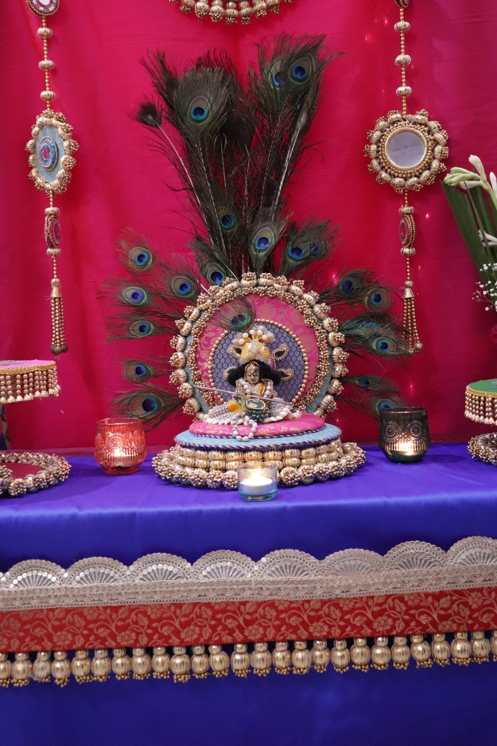 Morni Thangat Kare – Peacock Theme Temple Decor Set