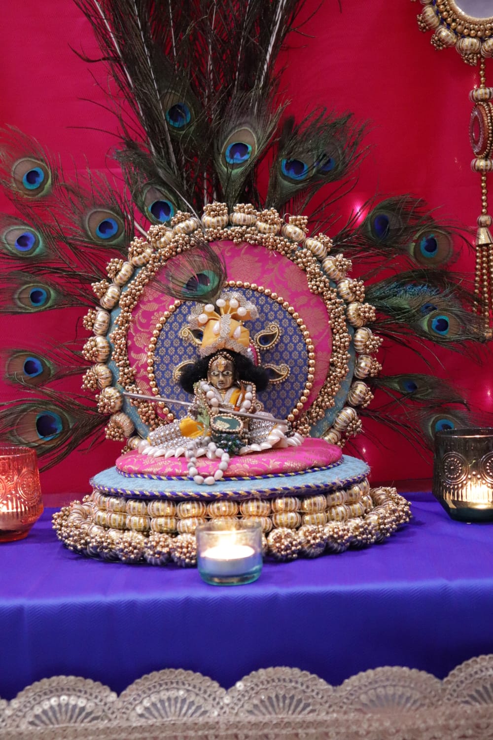 Morni Thangat Kare – Peacock Theme Temple Decor Set