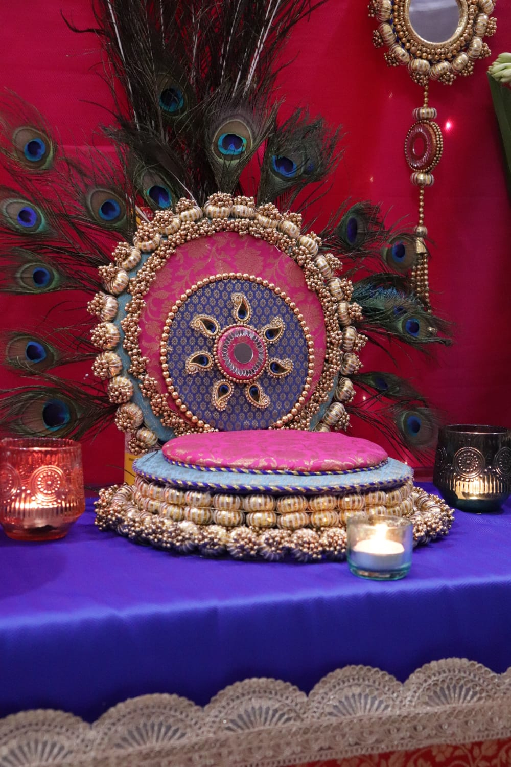 Morni Thangat Kare – Peacock Theme Temple Decor Set